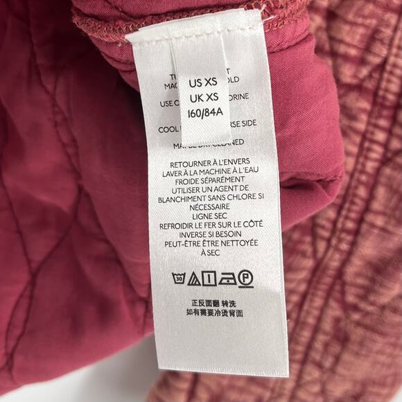 Anthropologie Pilcro The Fielder Quilted Shacket Jacket Brick Red Women's XS - Picture 8 of 9